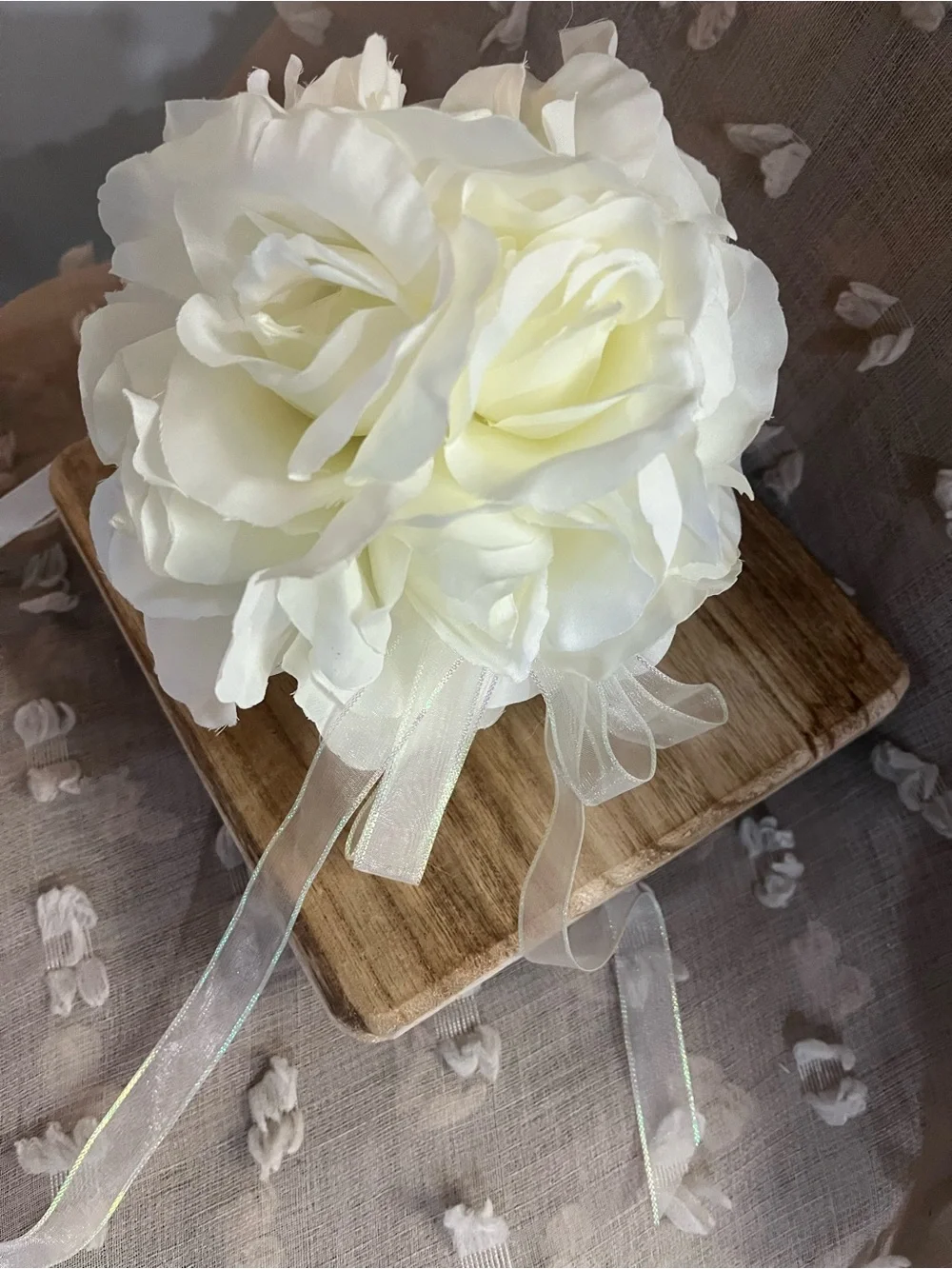 Ivory Floral Pomander Ball - Home Accents